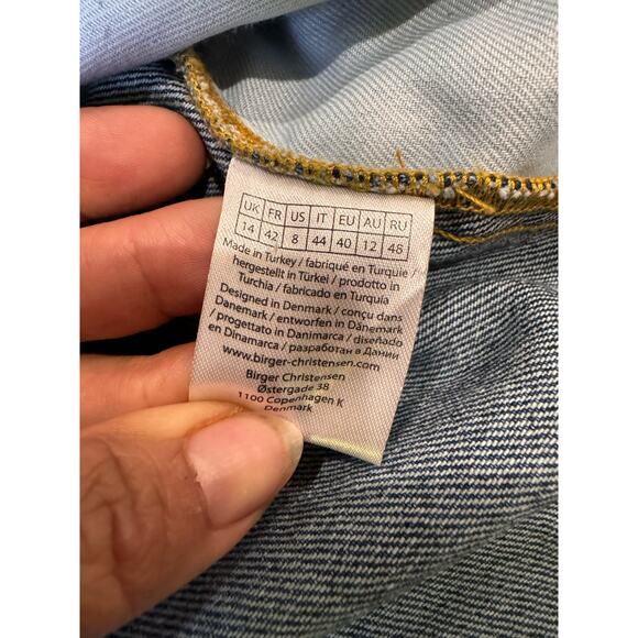 REMAIN Birger Christensen Dahlia Stone Wash denim midi dress size 40/ US 8 - Picture 12 of 16